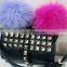 2016 Fashion Beautiful bag or garment charms pom wholesale genuine fox fur pompom