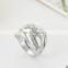 White gold plated Rings women wedding engagement rings fashion CZ Diamond vintage jewelry