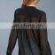 2017 black women casual long sleeve blouse design