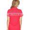 Performance fit women promote 100% polyester red polo shirts