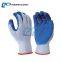 Economic Type Work Gloves Wholesale 10G 2 yarn Polycotton Liner Latex Crinkle Palm Coated Work Gloves With EN388