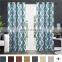 Teal bedroom fashion printed window blackout hotel curtain
