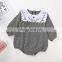 2020 New Newborn Baby Girls Lattice Embroidery Clothes Korean Japan Style Baby Girls Princess Romper Infant Jumpsuit Outfits