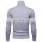 Basic style turtle neck high collar solid color men sweaters