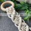 Crochet Macrame Teethers With Wooden Teether Ring Baby Sensory Toy