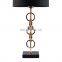 Popular design metal material black shade creative modern table lamp luxury for hotel home