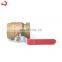 female threaded water brass mini ball valve with long handle