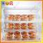3-shelf clear acrylic bread display cabinet/rack/shelves