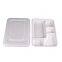 Biodegradable Rectangle 5-Compartment Plates Sugarcane pulp Bagasse Food Trays