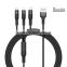 Multi 3 in1 USB Charging Cable Nylon Braided USB Cables Fast Multiple Charging cords