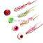 jigging head  fish lure with luminous rubber skirts for deep sea fishing lure