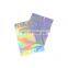 Custom printed holographic pouch ziplock packs hologram mylar packaging iridescent bags for cosmetic