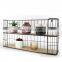 Cheap Large Capacity Wood and Metal Wire Corner Storage Wall Shelf Bracket