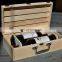 2 Wine Bottle Travel Storage Box Carrying Display Case