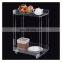 Bedside Table Cart 3 Tier Rolling Acrylic Serving Trolley For Hotel Acrylic Serving Cart With Wheels