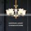 HUAYI Special Design Zinc Alloy Carving Hotel Living Room Dining Room Modern LED Ceiling Chandelier