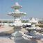 Outdoor white granite garden fountain