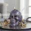 New halloween gift customized prinitng box custom dye color lavender sage oud soy palm wax scented skeleton skull candle
