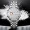 Utime Automatic Men's Watch Visible Mechanical Movement Dazzling Diamond Index Luminous Pointer Japan Automatic Movement U0035G