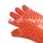 Factory Wholesale Pet bathing gloves with silicone brush Cat Dog Grooming Washing Glove