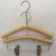 Korean beech customized cloth hangers wood coat pants rack luxury clothes hanger with anti-slip clip