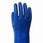 Chemical Resistant Long Cuff Anti Slip Sandy blue hawk pvc coated gauntlet