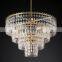 Burnished brass Marignan Tiered lighting round chandelier k9 Crystal pendant lights for Hotel Lobby luxury Indoor Lighting