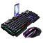 Mechanical G700 wired keyboard mouse set ergonomic cool with lights usb keyboard mouse combo