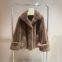Winter new environmentally friendly mink fur one-piece coat, short and small, warm faux fur coat for women