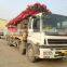 Used condition 13y Putzmerister 52m concrete pump truck with isuzu head for sale in shanghai good condition