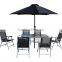 8PCS Patio Garden Set Chairs Table Umbrella