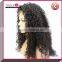 Cheap glueless lace front wig kinky curl Indian virgin hair