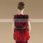 Long Style 2015 Winter Elegant Red Color Lady Real Raccoon Fur Vest With Belt