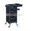 Beiqi 2016 Used Manicure Pedicure Tools Salon Equipment Good Quality Plastic Hair Salon Trolley Rolling Carts for Sale