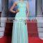 vestidos de fiesta 2016 custom made chiffon beaded free long green prom dress