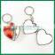 Heart Shape with Sticker Iron Compact Comestic Mirror Key Chain