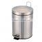 non-swing Lid Stainless Steel Metal Garbage Waste Bin