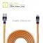 walnut PU leather MFi braided cable for iPhone 6 Plus / 6 / 5S / 5C / 5