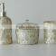 2016 new style mosaic gold plastic bathroom set for home decoration