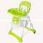 EN14988 approved space saving easy folding plastic high chair for baby kids feeding