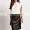 wholesale ladies wrap tight fitting leather skirt