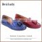 Hot sale fashion classic jelly beans low thick heel moccasin loafers women shoes