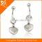factory make indian heart belly button rings best friend navel ring piercing