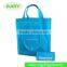 Green Non Woven Foldable Tote Bag with Picture Pockets