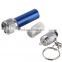 Portable 5 LED Mini Flashlight Light Torch Aluminum Keychain KeyRing Chain Top Quality