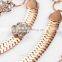 Fancy big gold plated chain artificial jewelry Brightness F1-80149