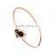 Rose Gold Plated Stainless Steel Love Heart Bangles Cuff Bracelets for Women