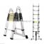 NEW EN131-6 Aluminum Double Sides Telescopic Ladder ,STAIRWAY extension ladder( 3.8m+3.8mm)
