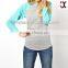 New Style Wholesale Brand Women Long Sleeve T-shirt Patch Work (JX41000)