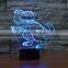 3D Optical Lamp Dinosaur Style Night Light 7 RGB Light Colors 10 LEDs AA Battery or DC 5V Mixed Lot